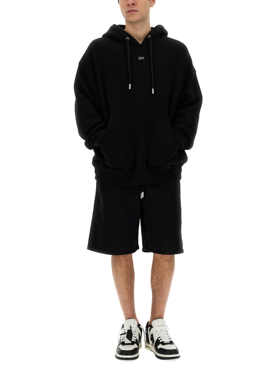 OFF-WHITE FELPA IN COTONE CON LOGO