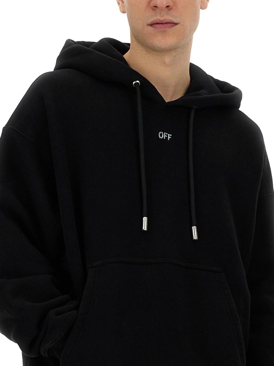 OFF-WHITE FELPA IN COTONE CON LOGO