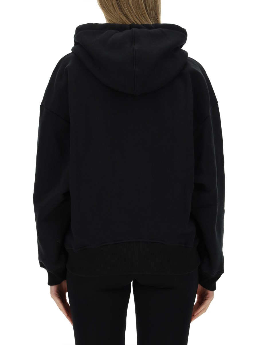 OFF-WHITE FELPA IN COTONE CON STAMPA LOGO
