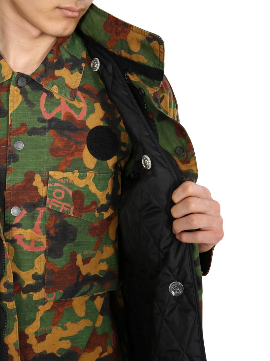 OFF-WHITE GIACCA IMBOTTITA CAMOUFLAGE