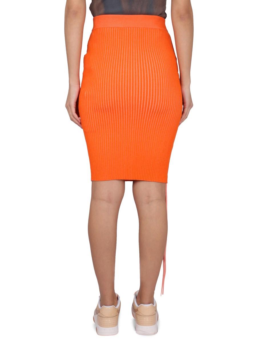 OFF-WHITE GONNA CON CUT-OUT E LACCI