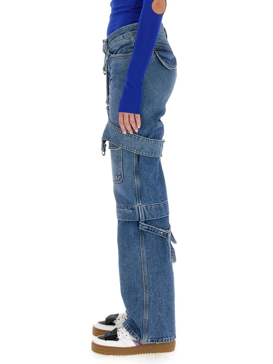 OFF-WHITE JEANS CARGO IN DENIM DI COTONE