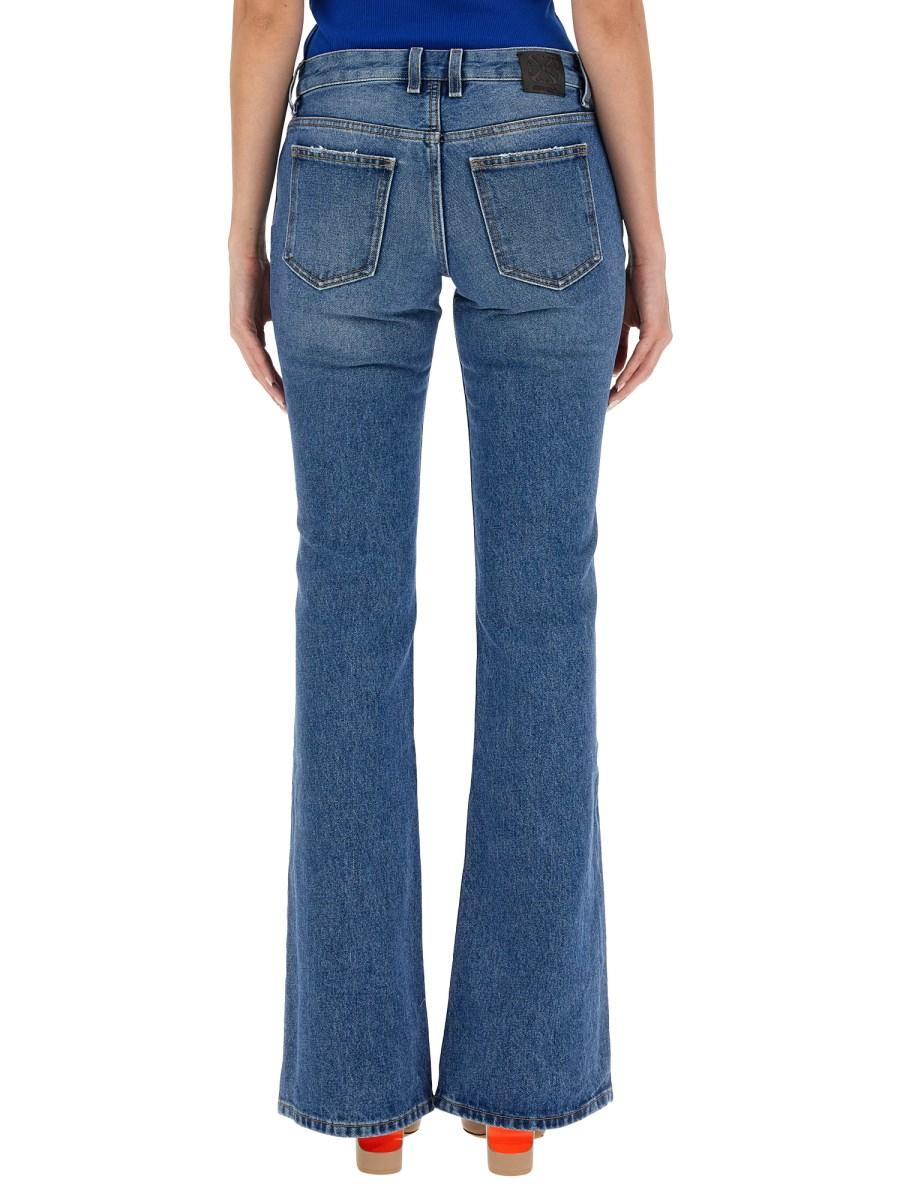 OFF-WHITE JEANS FLARE IN DENIM DI COTONE