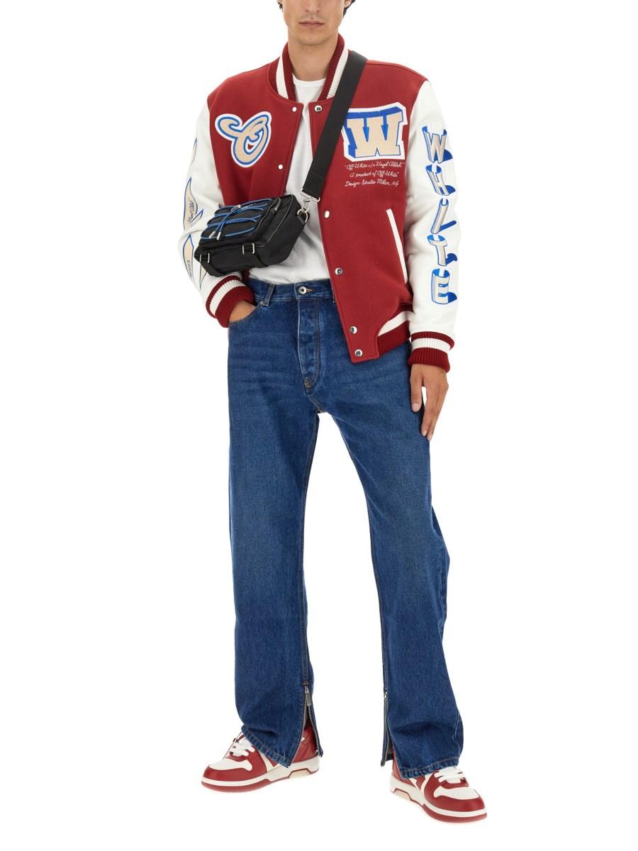 OFF-WHITE JEANS SKATE FIT IN DENIM DI COTONE