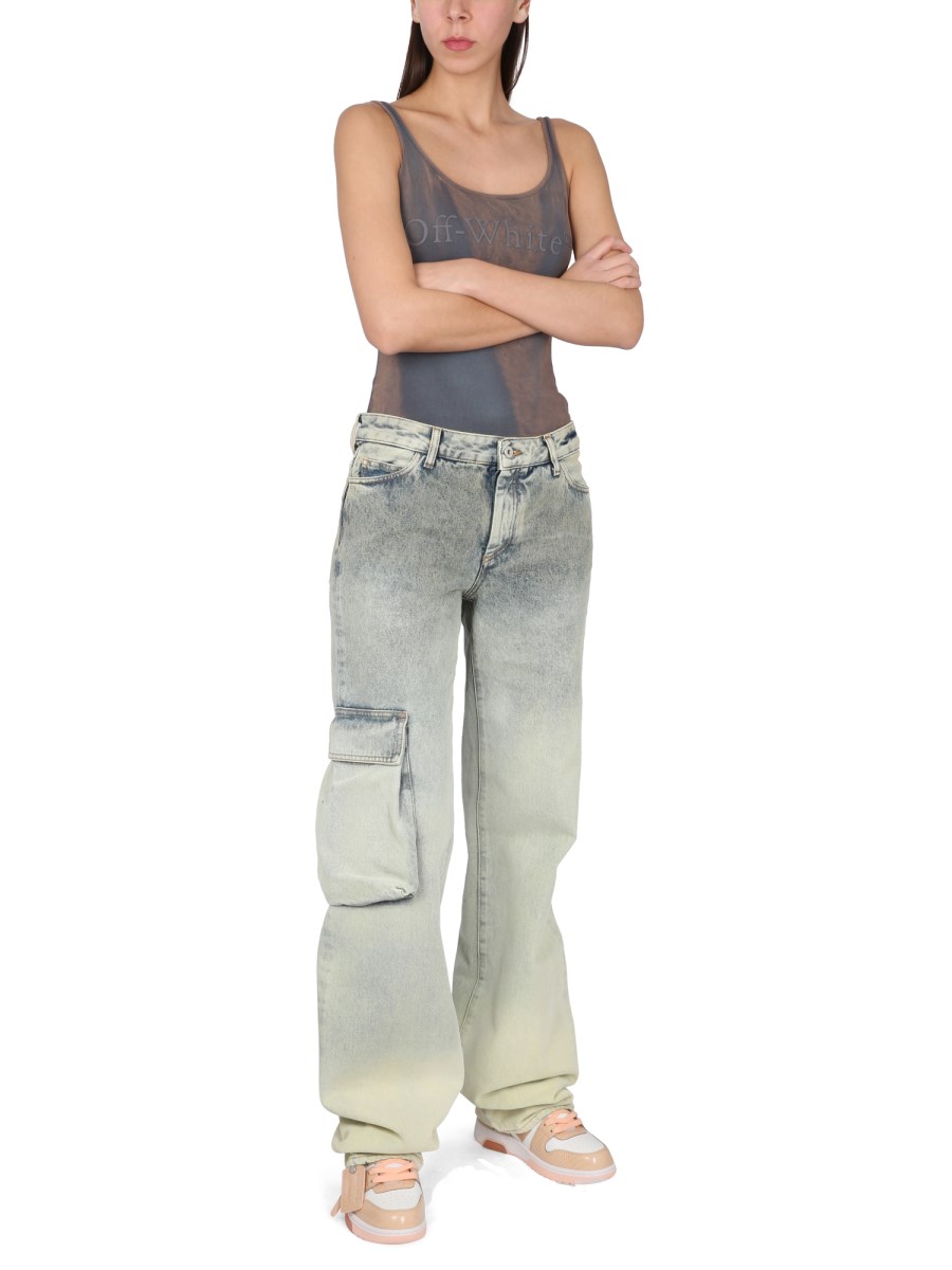 OFF-WHITE JEANS TOYBOX IN DENIM DI COTONE