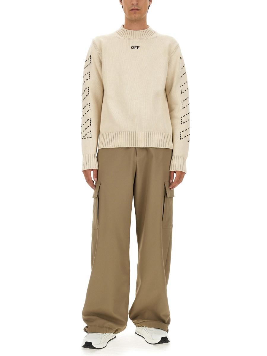 OFF-WHITE MAGLIA IN COTONE CON LOGO