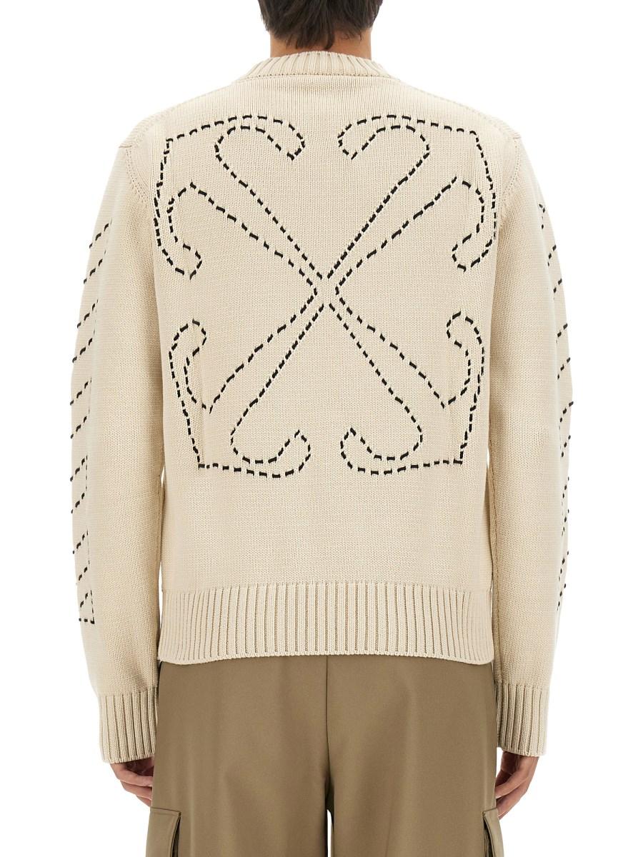 OFF-WHITE MAGLIA IN COTONE CON LOGO