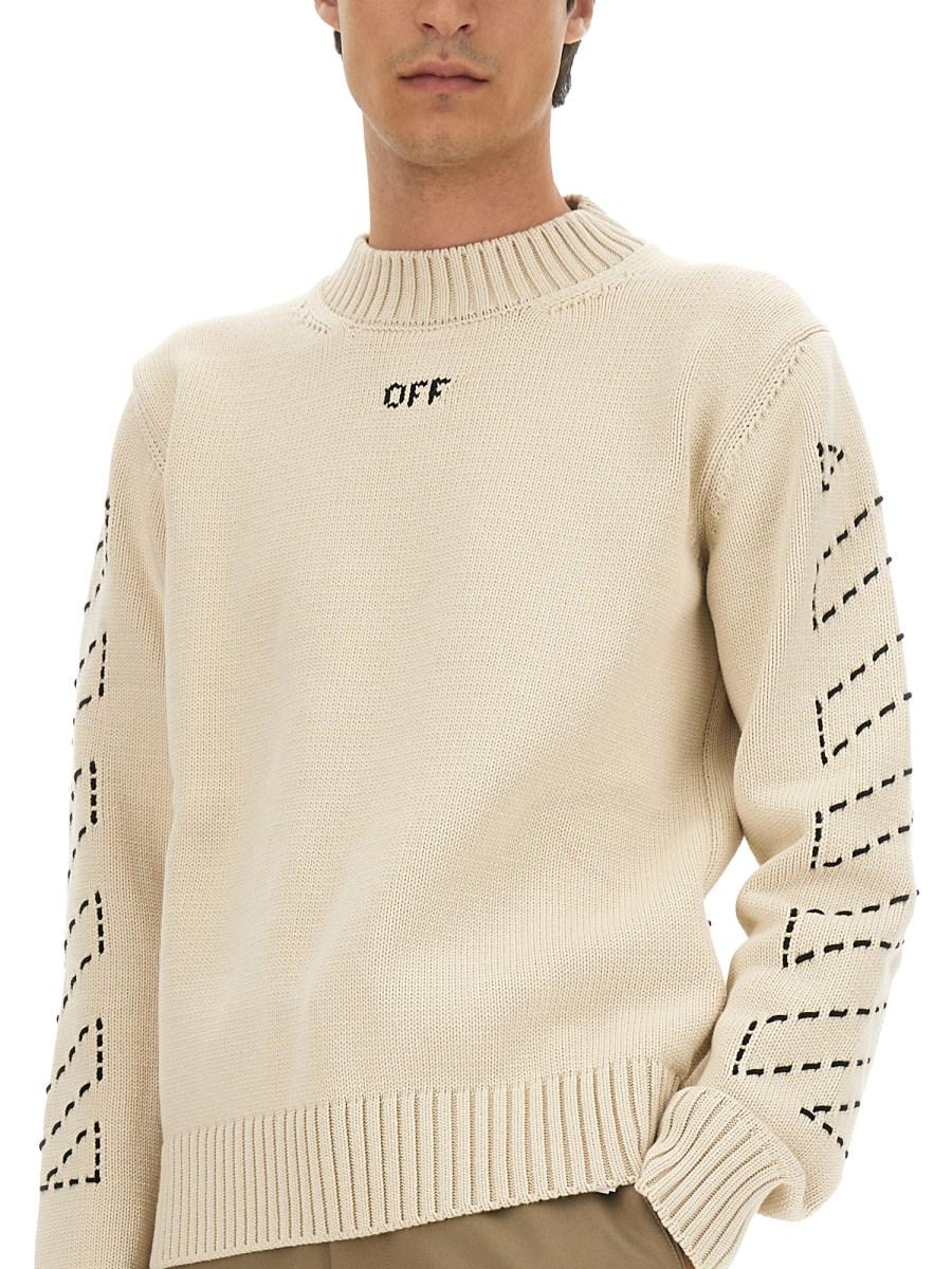 OFF-WHITE MAGLIA IN COTONE CON LOGO