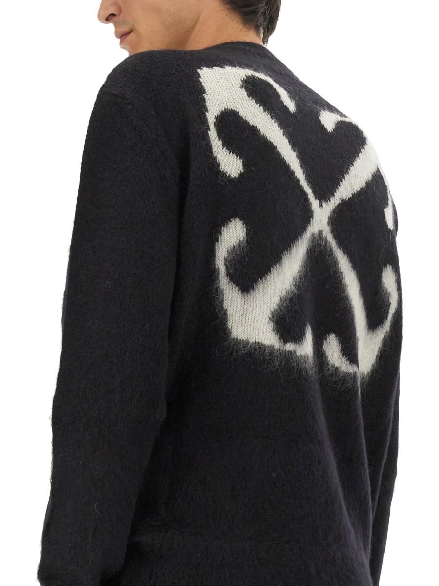 OFF-WHITE MAGLIA IN LANA CON RICAMO ARROW