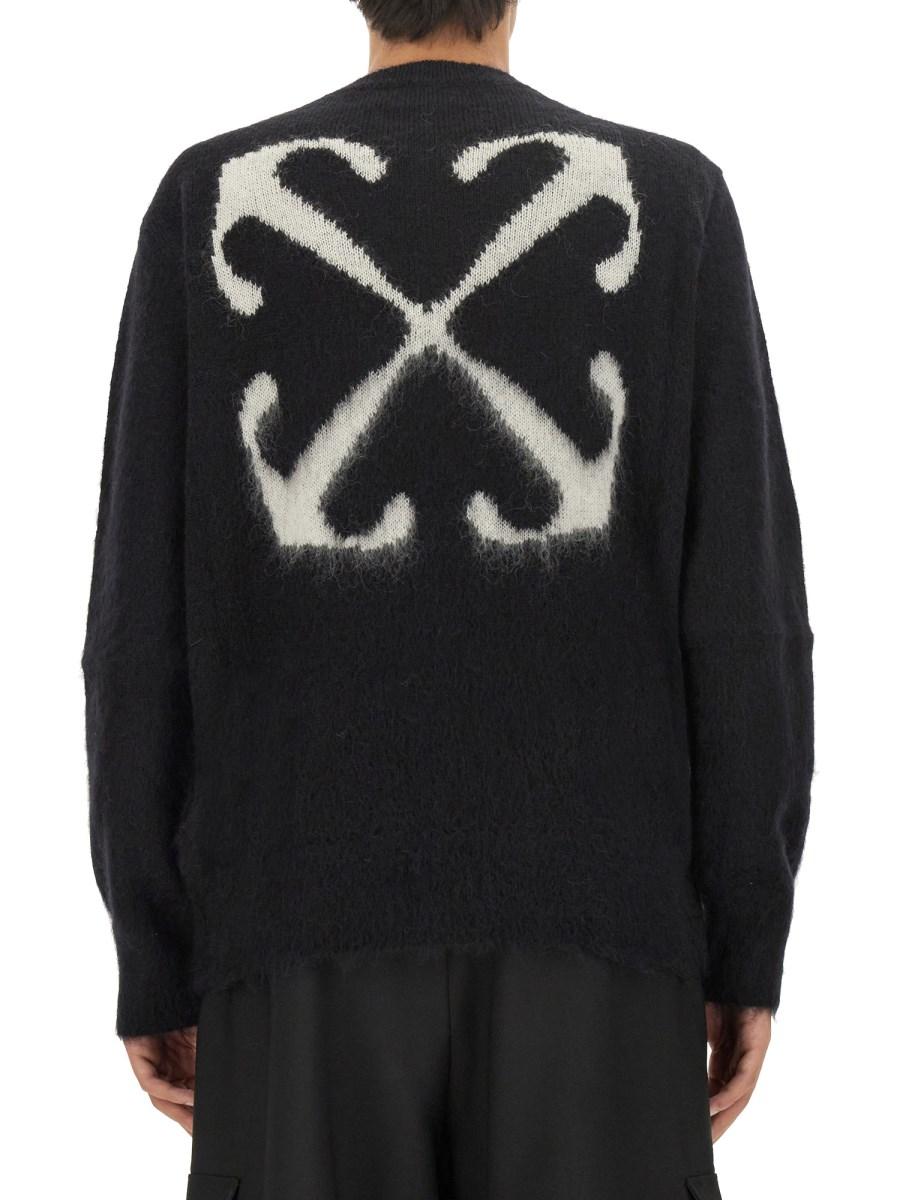 OFF-WHITE MAGLIA IN LANA CON RICAMO ARROW