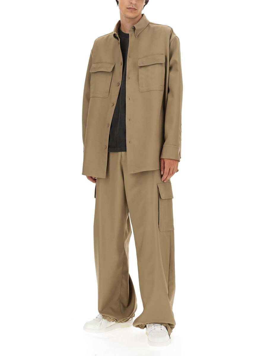 OFF-WHITE PANTALONE CARGO CON LOGO