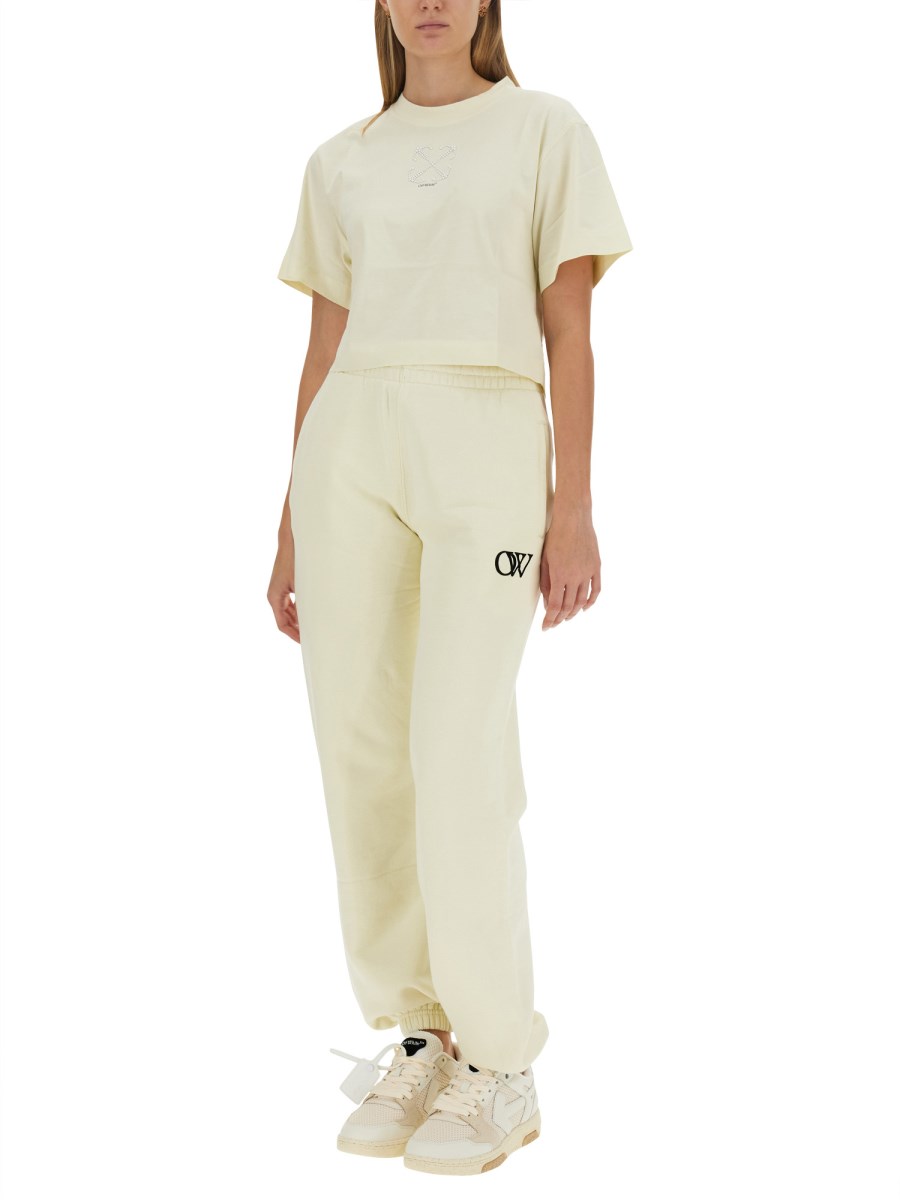 OFF-WHITE PANTALONE JOGGING IN COTONE