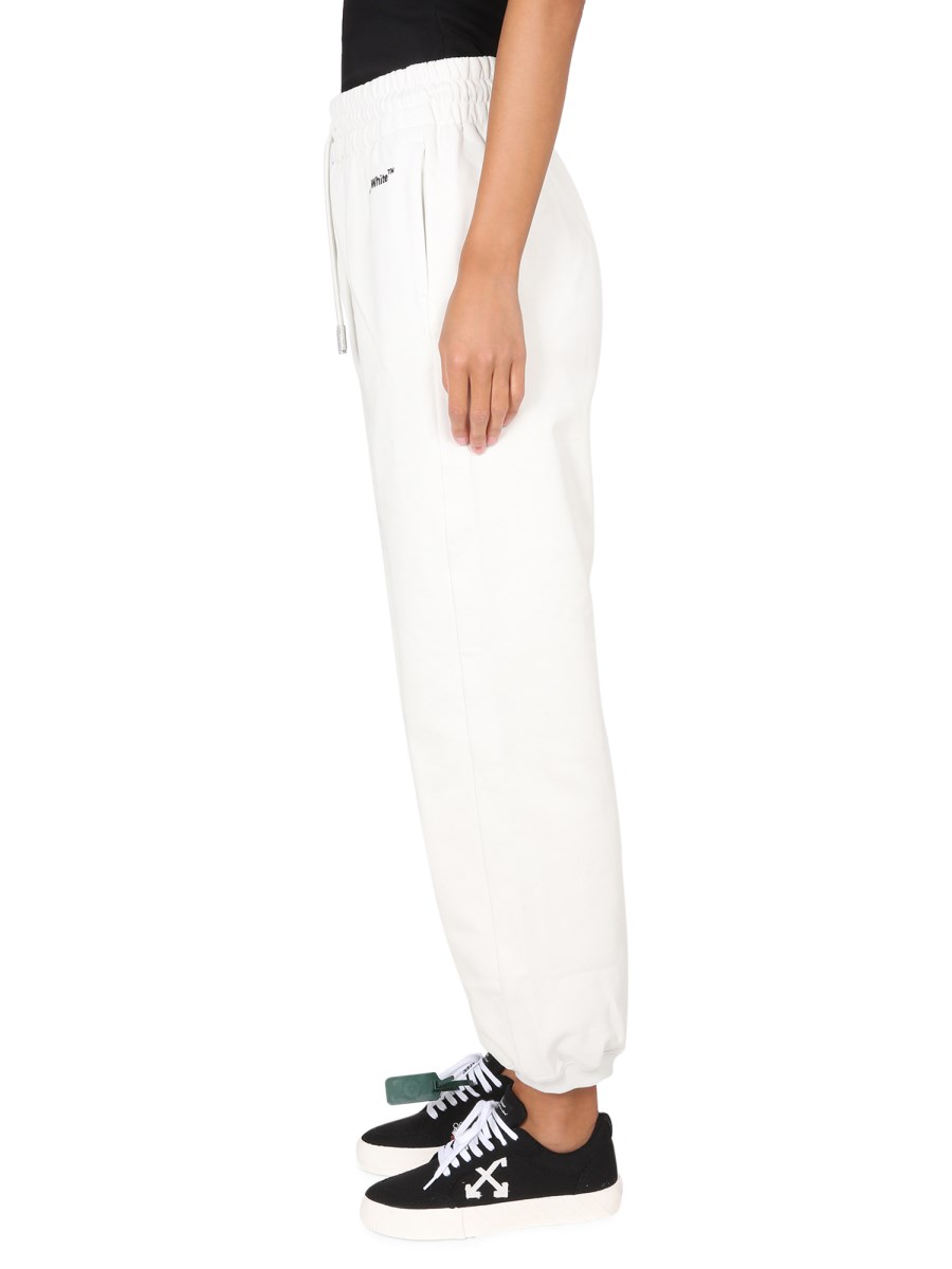 OFF-WHITE PANTALONE JOGGING IN COTONE CON LOGO