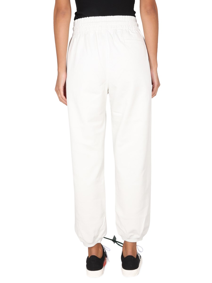 OFF-WHITE PANTALONE JOGGING IN COTONE CON LOGO