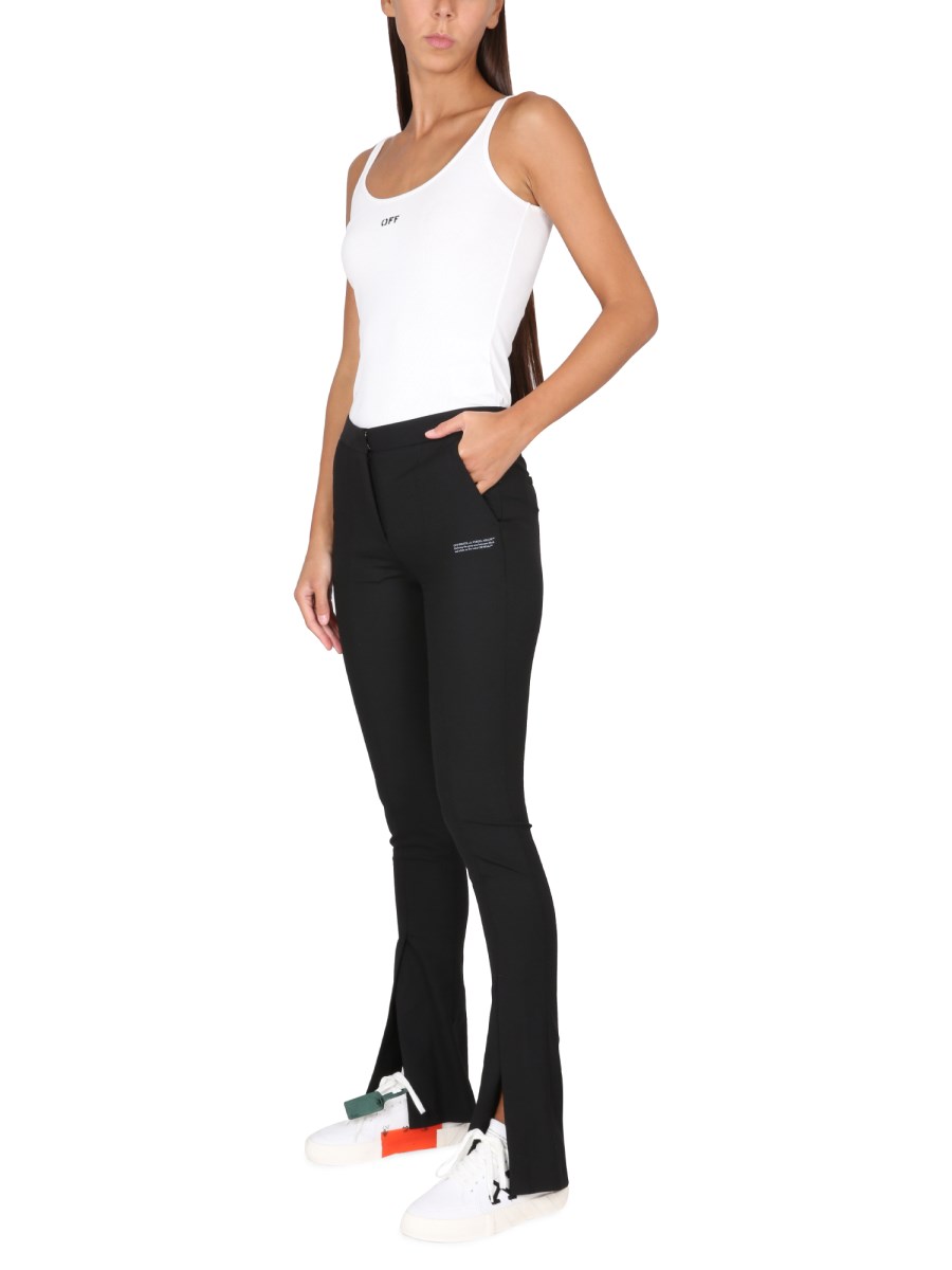 OFF-WHITE PANTALONE SARTORIALE CORPORATE IN LANA