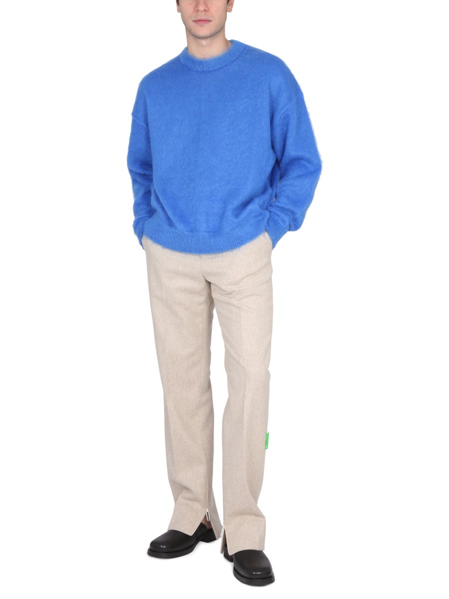 OFF-WHITE PANTALONE SLIM FIT IN LANA