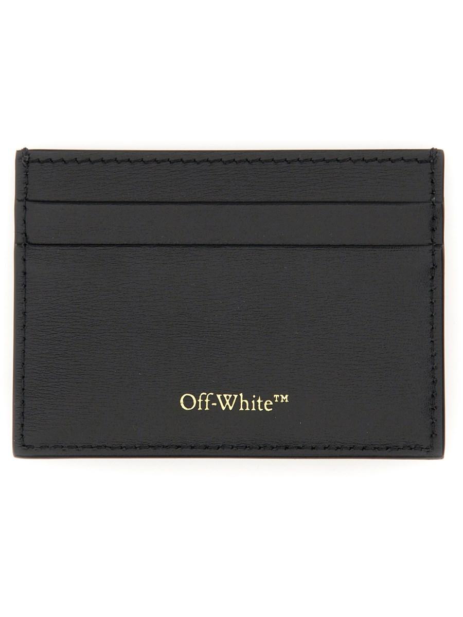 OFF-WHITE PORTA CARTE IN PELLE CON LOGO