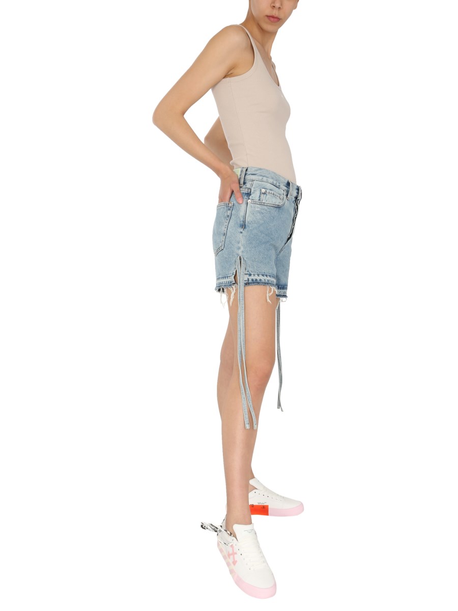 OFF-WHITE SHORT IN DENIM DI COTONE
