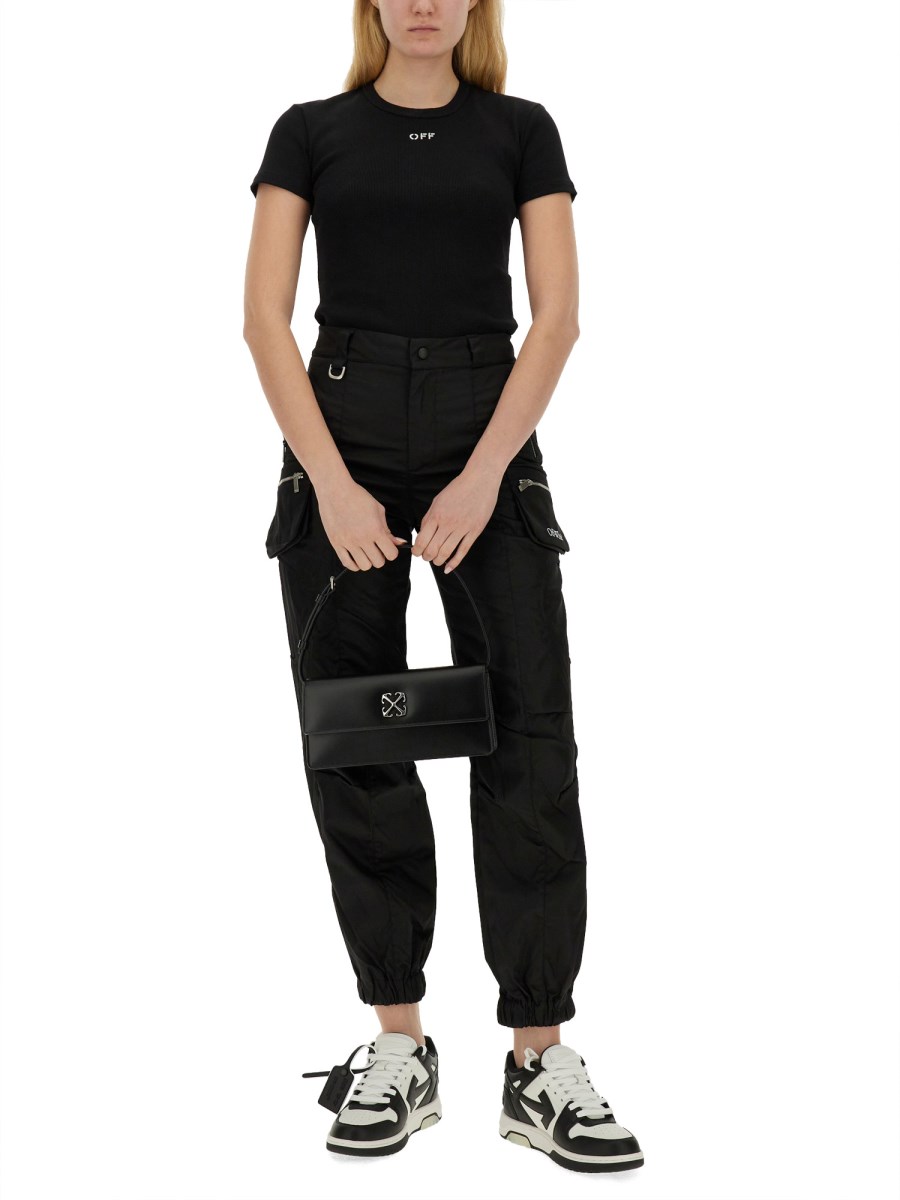 OFF-WHITE T-SHIRT BASIC A COSTE CON LOGO OFF
