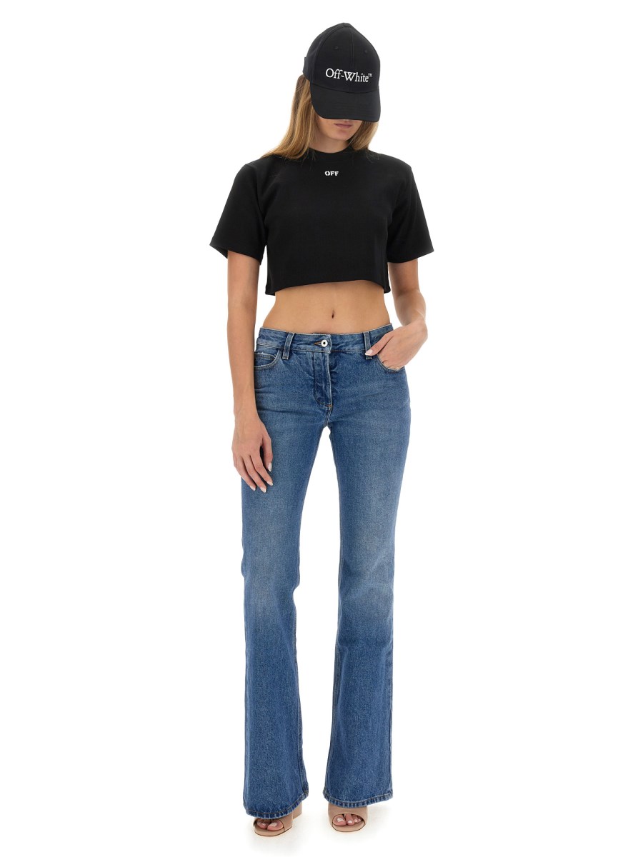 OFF-WHITE T-SHIRT CROPPED