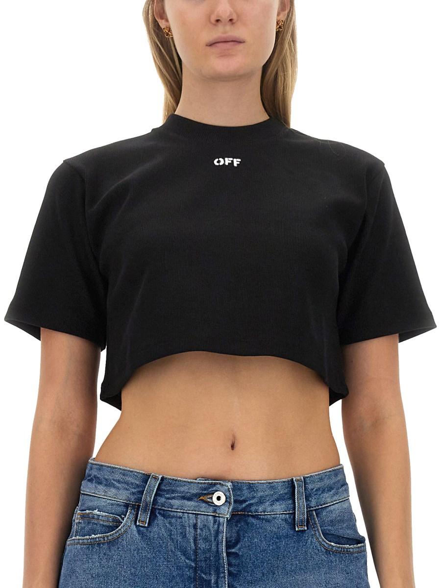 OFF-WHITE T-SHIRT CROPPED