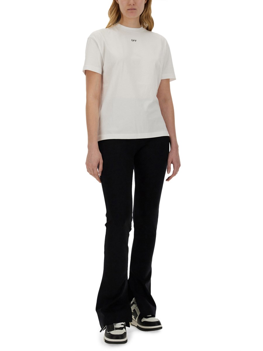 OFF-WHITE T-SHIRT IN JERSEY DI COTONE CON LOGO