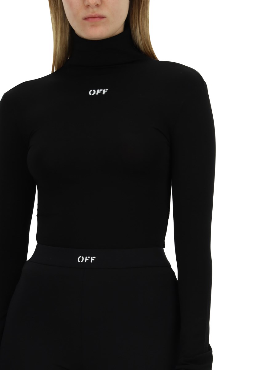 OFF-WHITE T-SHIRT IN VISCOSA CON LOGO