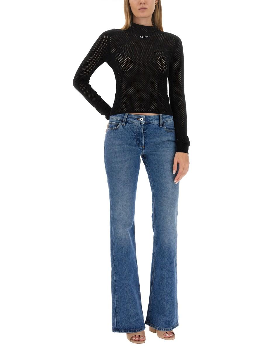 OFF-WHITE TOP IN MESH