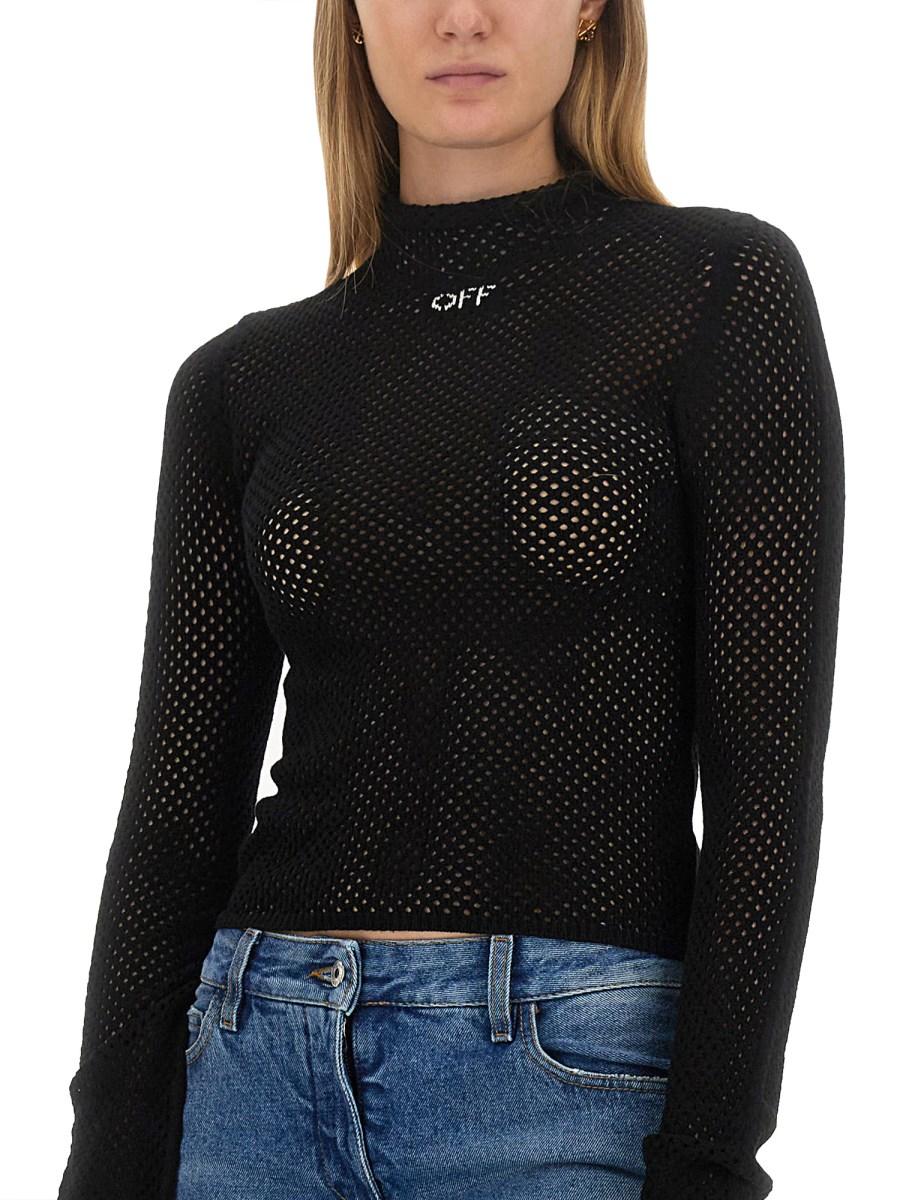 OFF-WHITE TOP IN MESH
