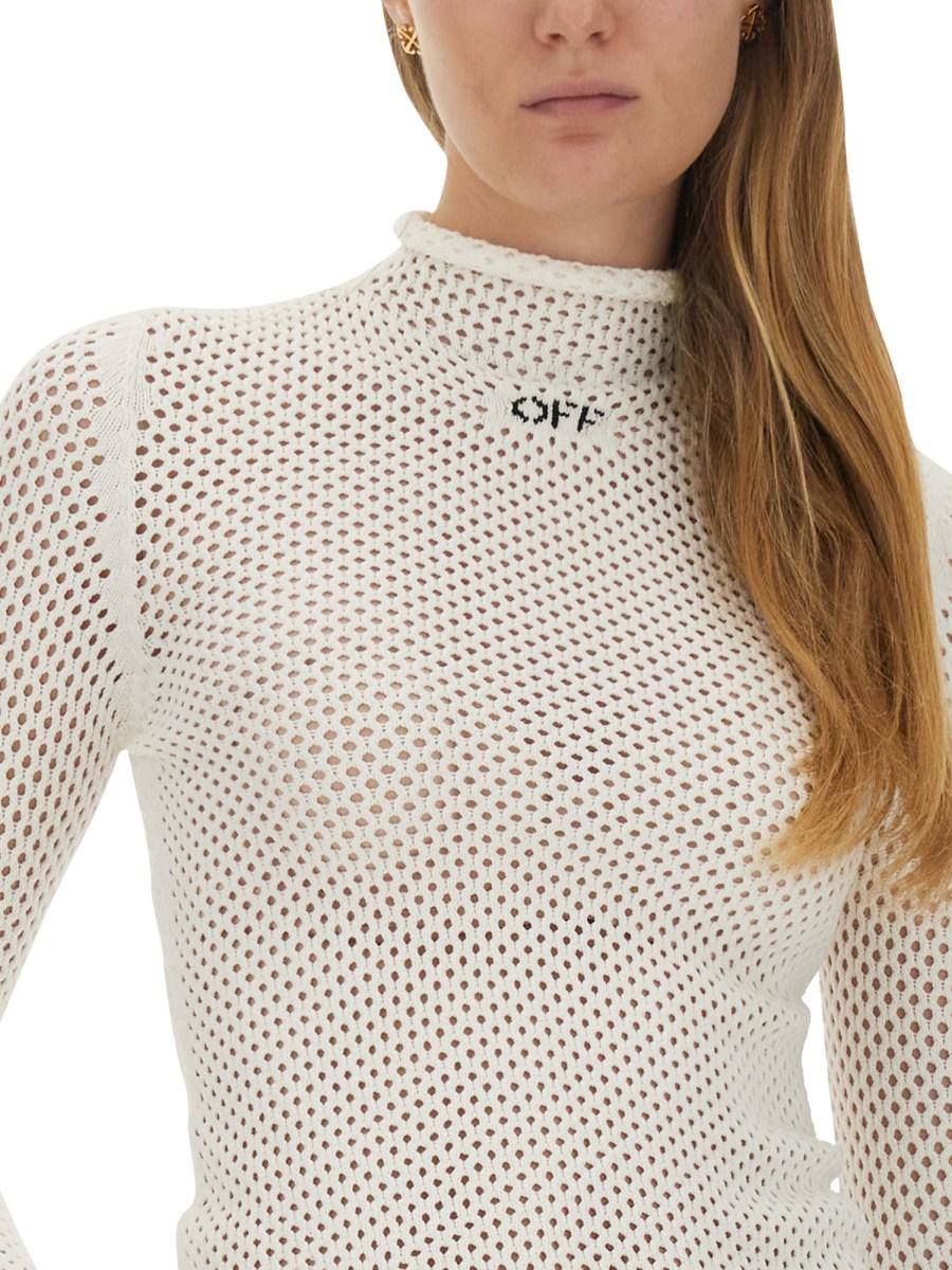 OFF-WHITE TOP IN MESH