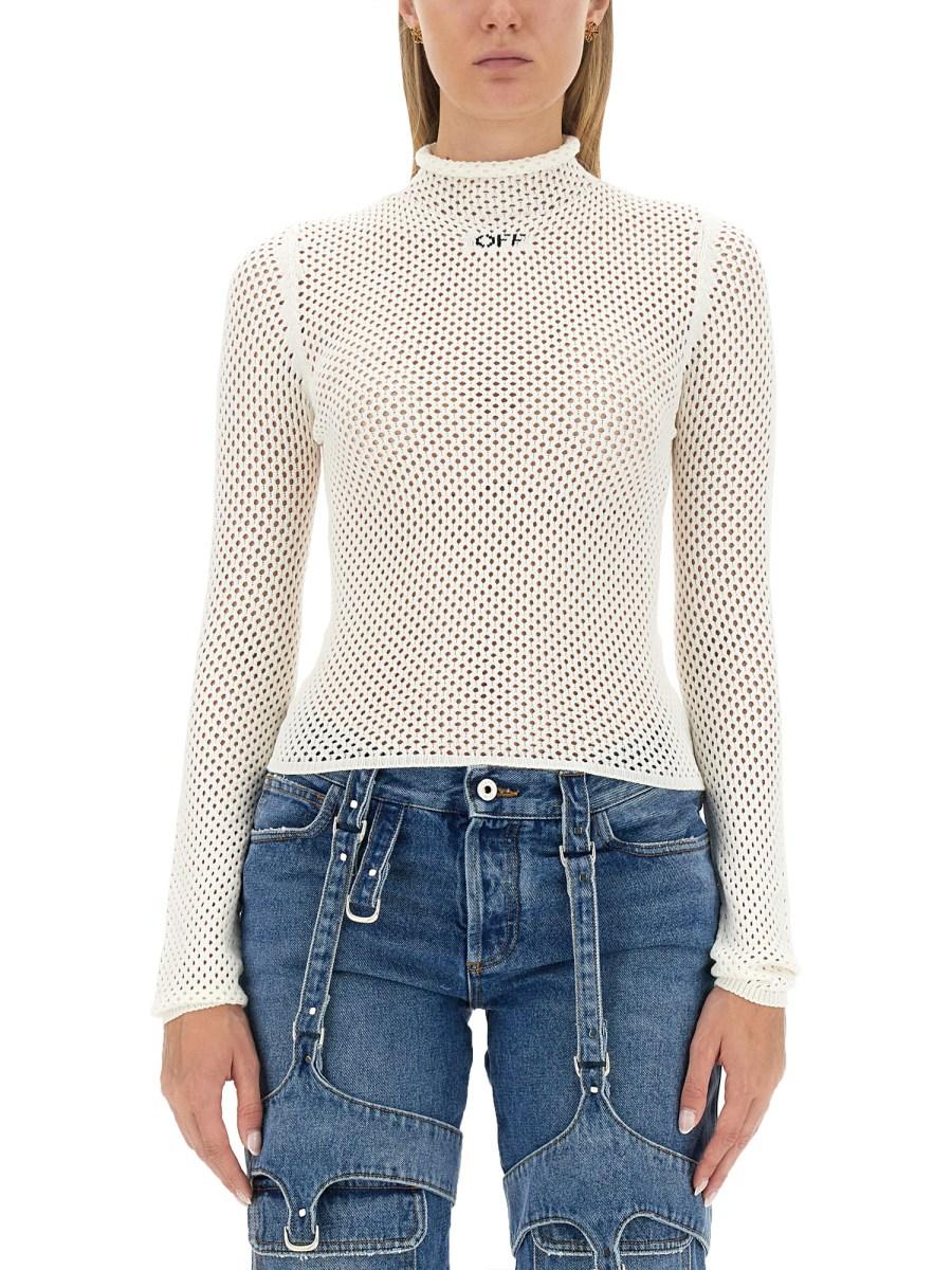 OFF-WHITE TOP IN MESH
