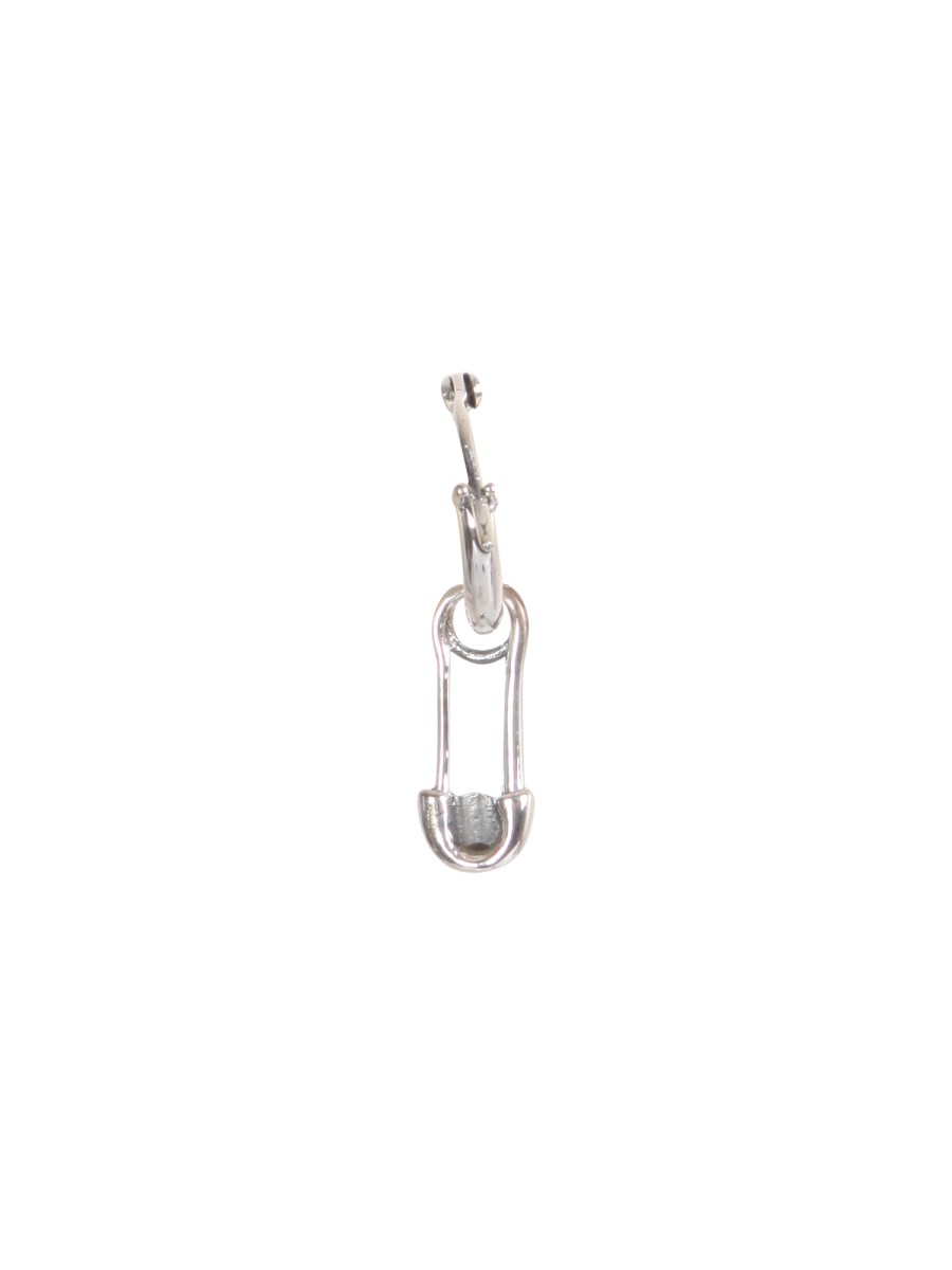 NORTHSKULL ORECCHINO SINGOLO A CERCHIO CON CHARM SAFETY PIN