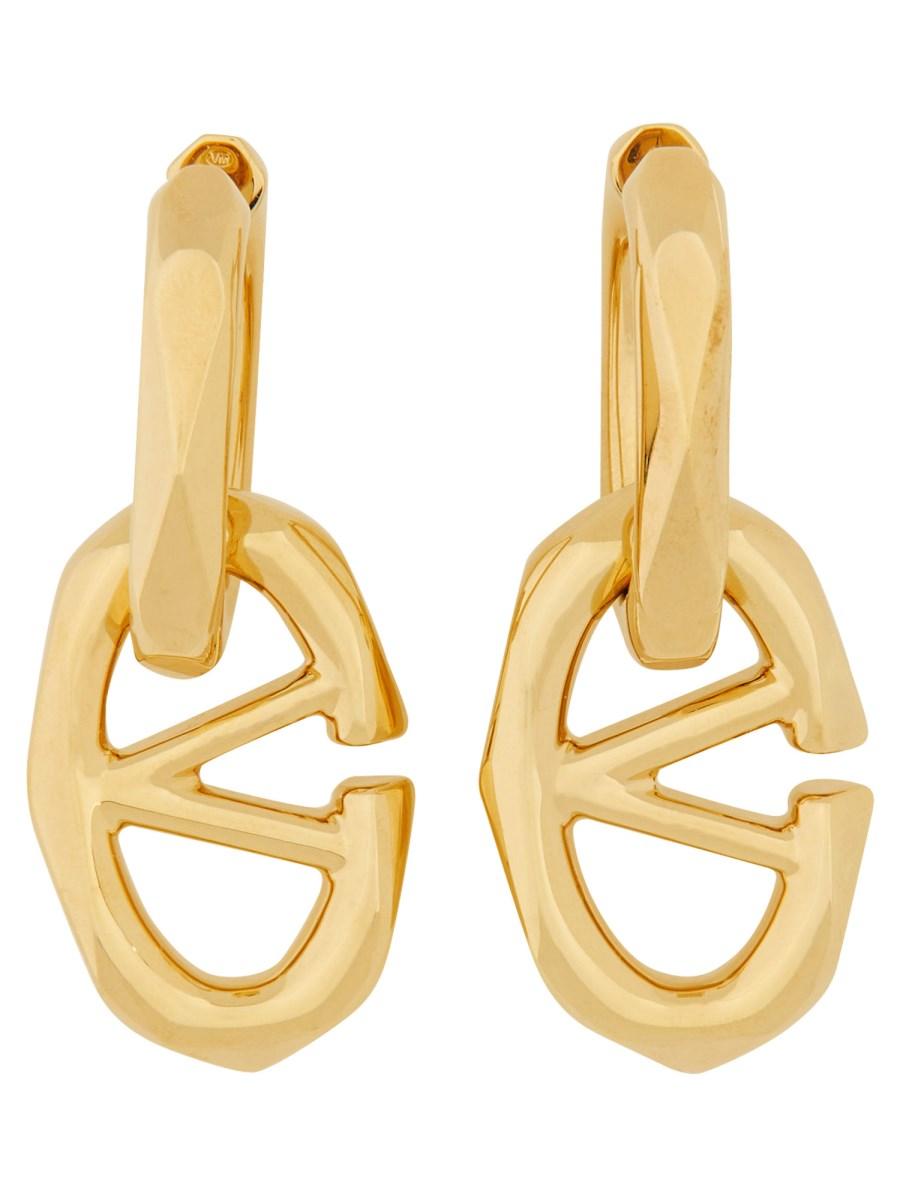 VALENTINO GARAVANI ORECCHINO VLOGO SIGNATURE IN ACCIAIO