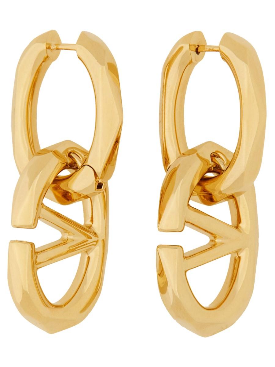 VALENTINO GARAVANI ORECCHINO VLOGO SIGNATURE IN ACCIAIO