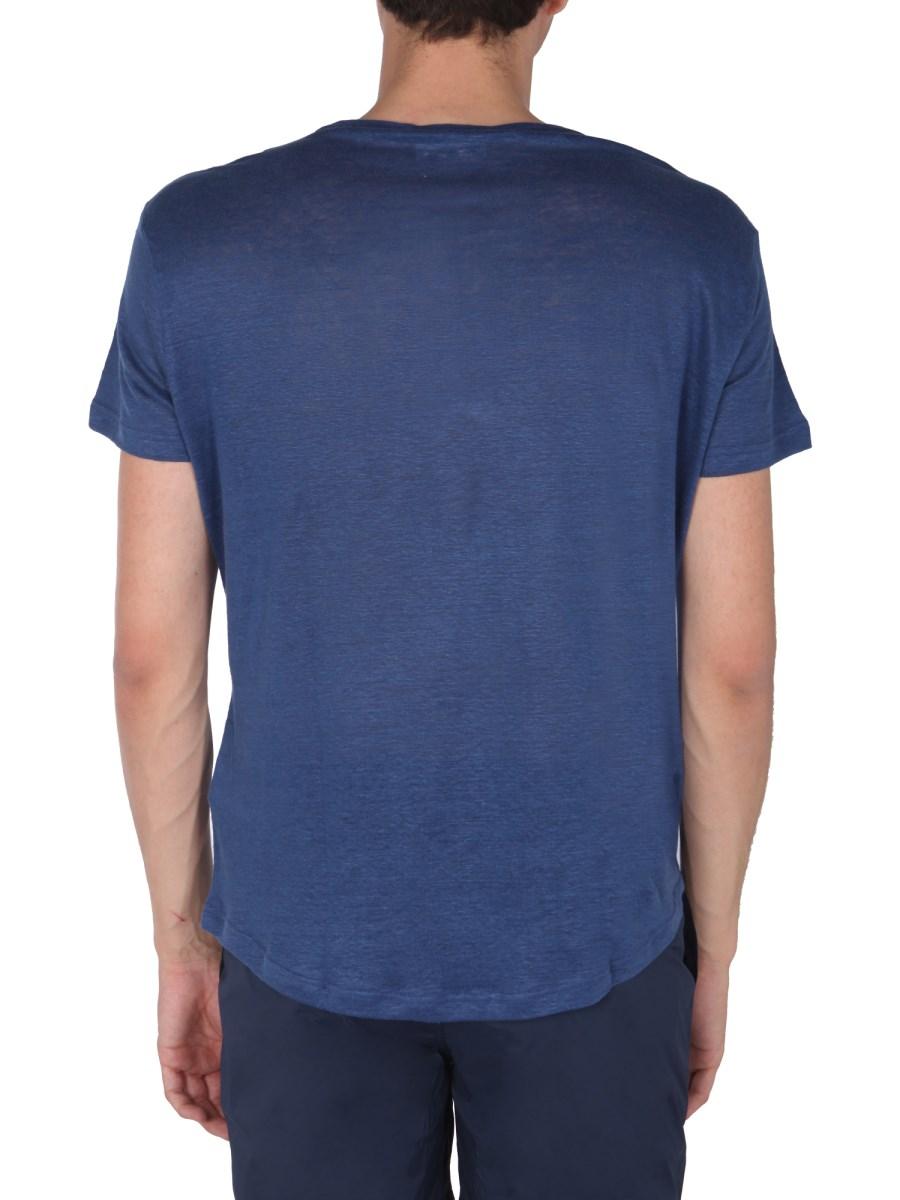 ORLEBAR BROWN T-SHIRT "OBT" GIROCOLLO IN LINO