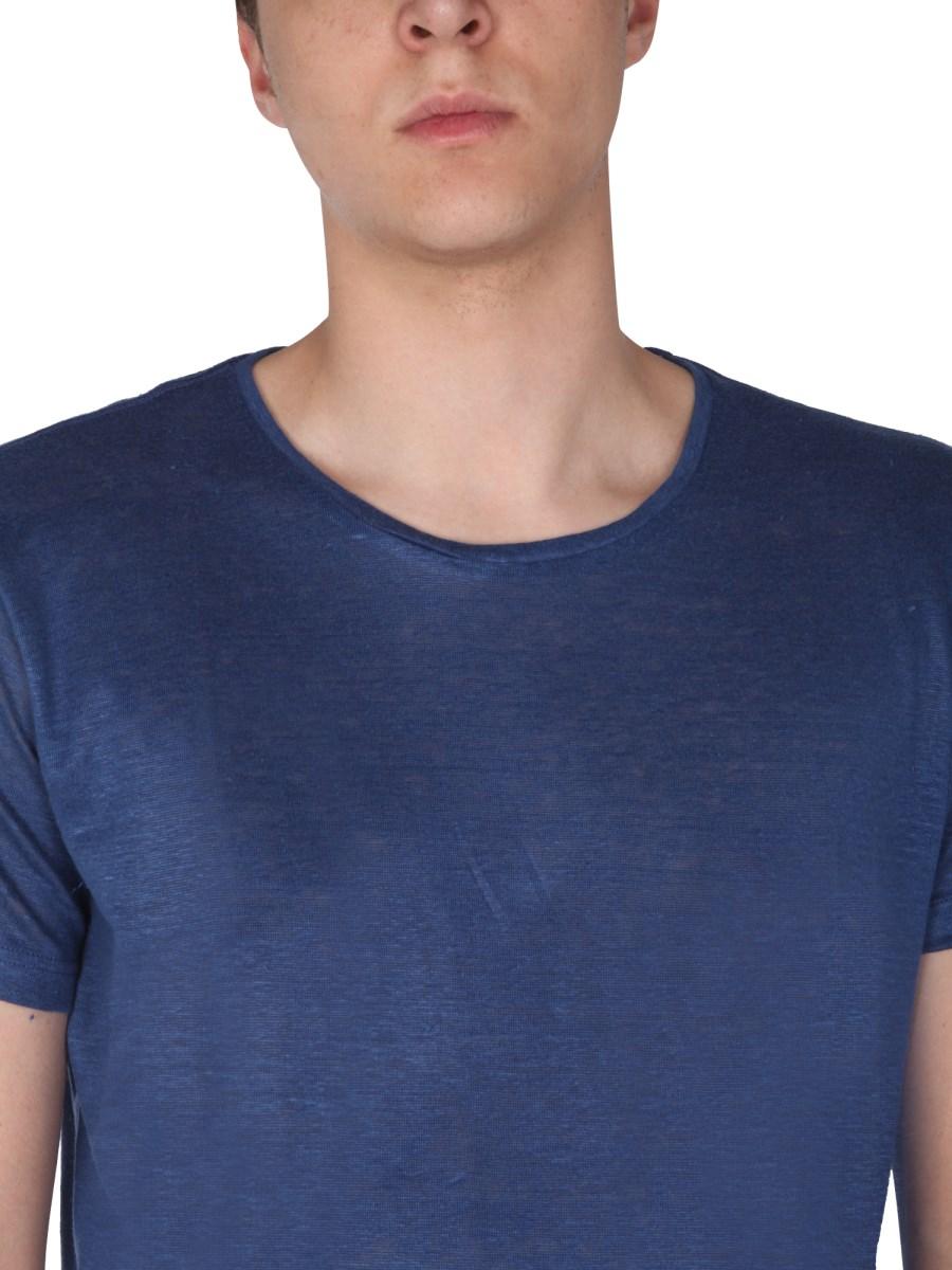 ORLEBAR BROWN T-SHIRT "OBT" GIROCOLLO IN LINO