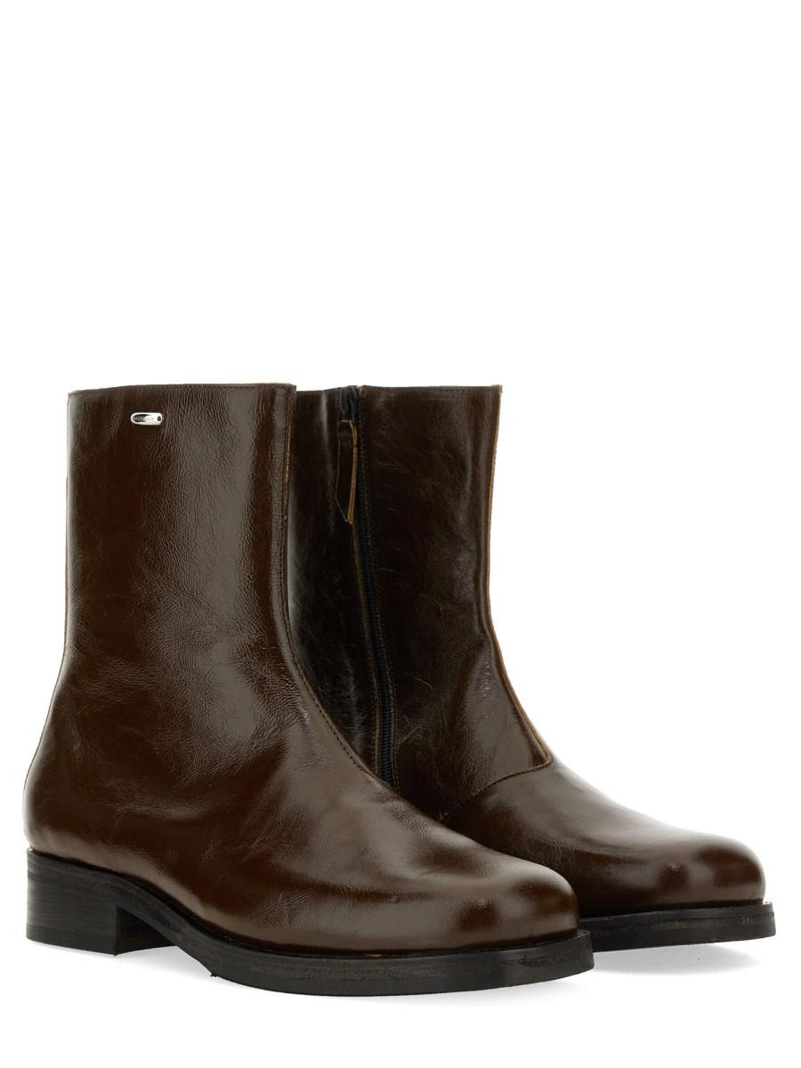 OUR LEGACY STIVALE "CAMION" IN PELLE LUCIDA