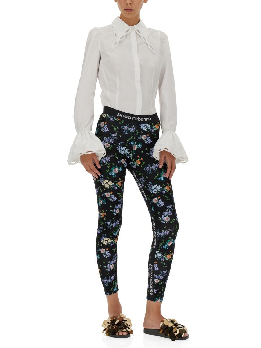 PACO RABANNE LEGGINGS IN JERSEY CON BANDA LOGATA