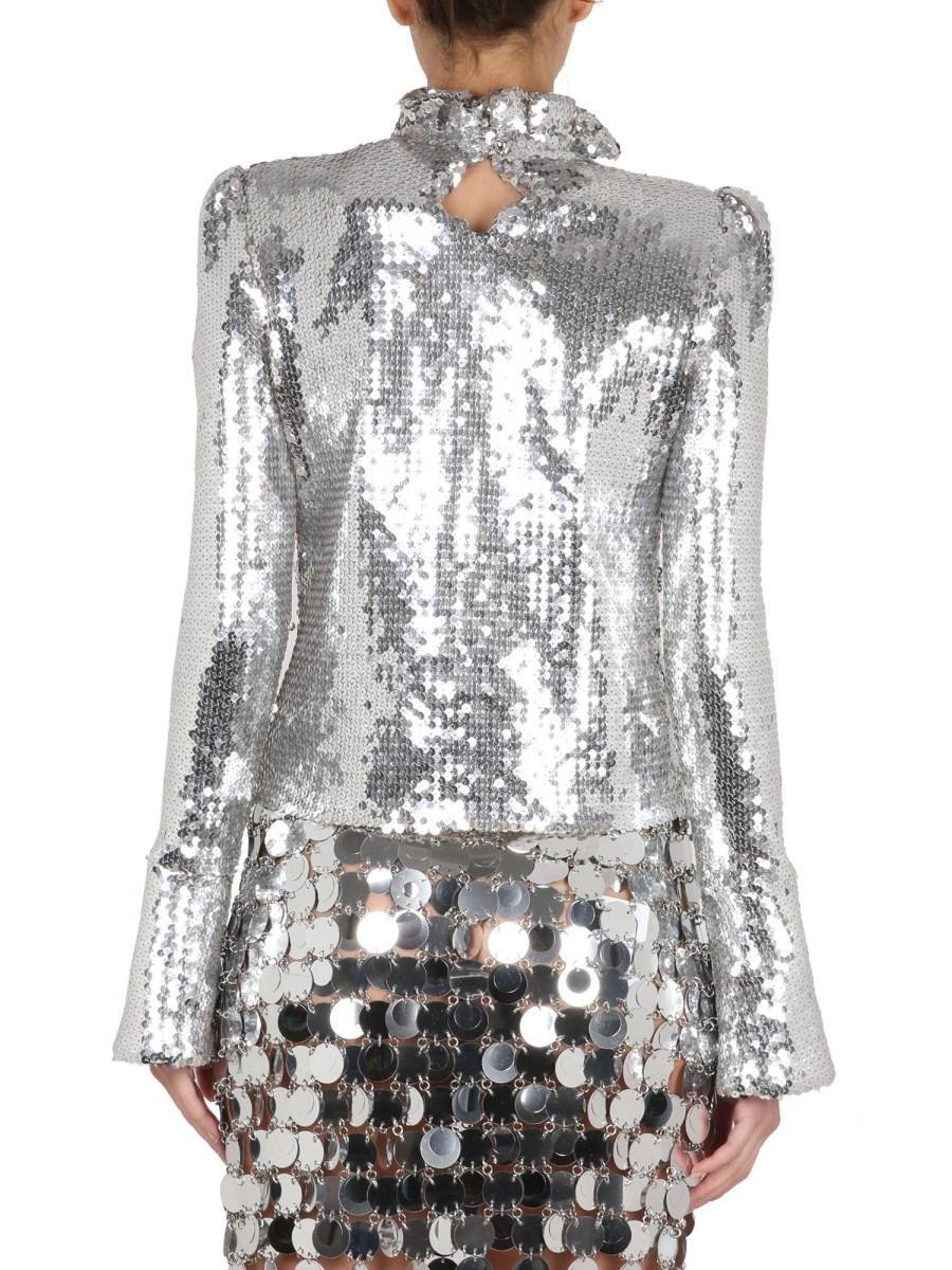 PACO RABANNE TOP CON PAILLETTES