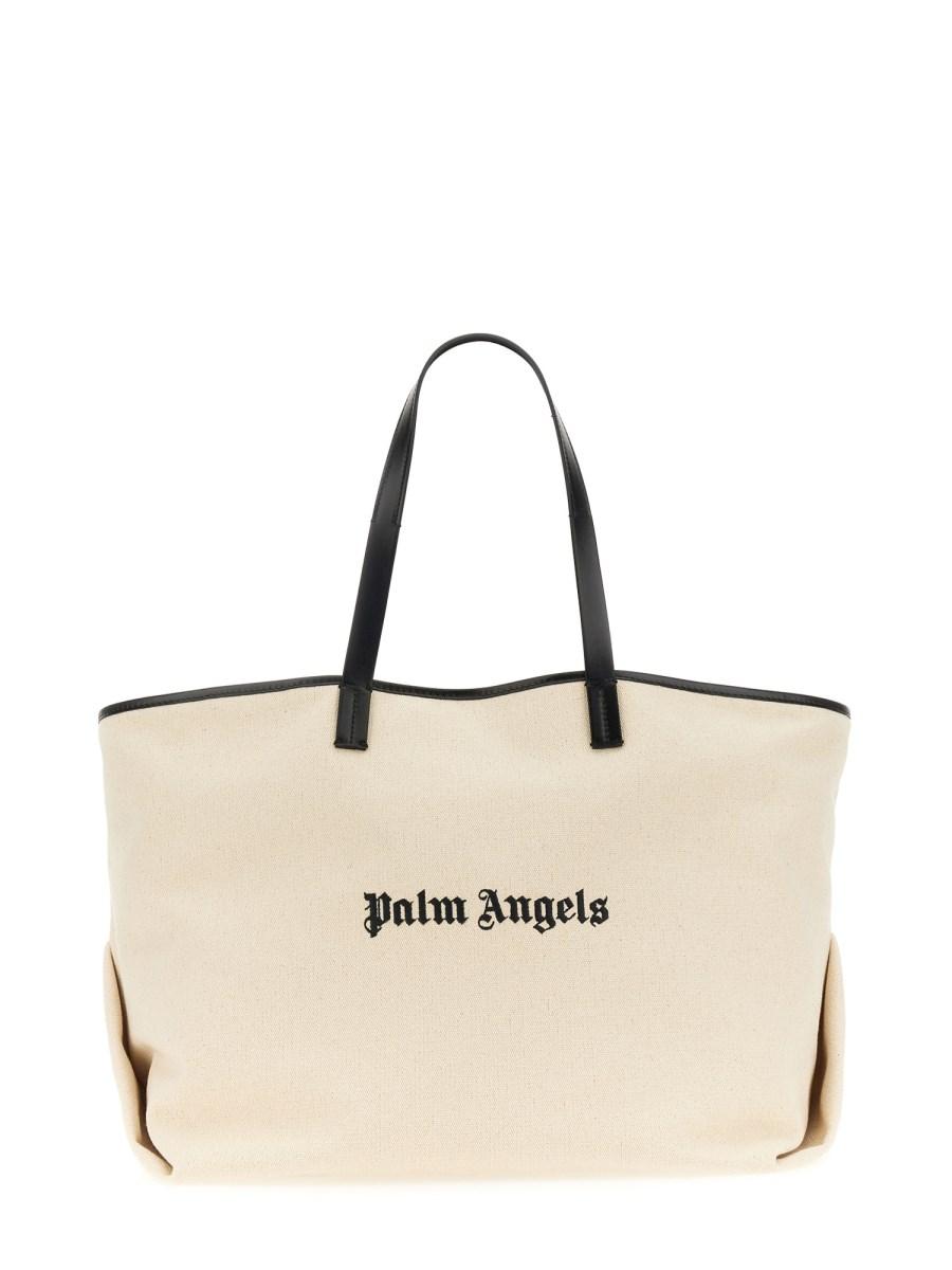 PALM ANGELS BORSA TOTE CON LOGO IN CANVAS