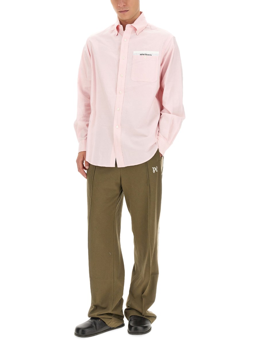 PALM ANGELS CAMICIA SARTORIALE A MANICHE LUNGHE