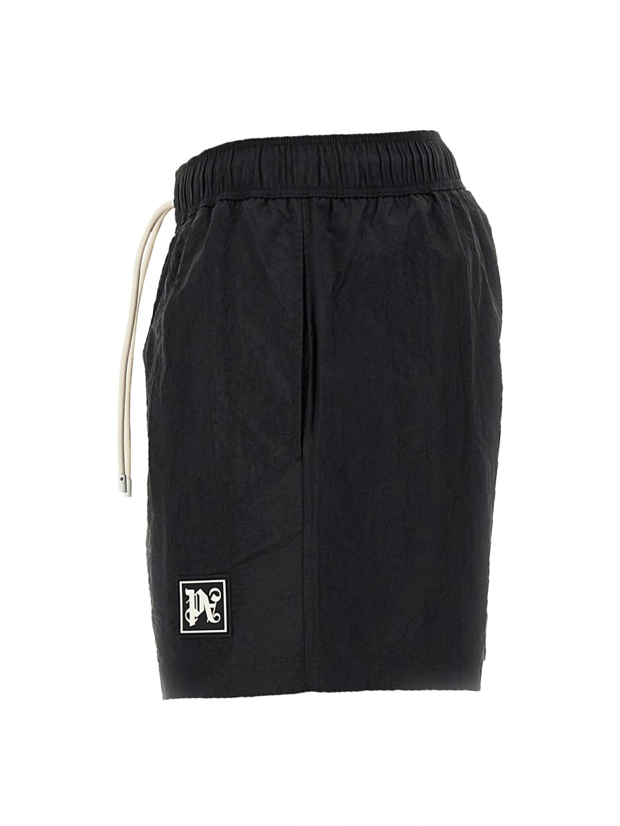 PALM ANGELS COSTUME BOXER CON LOGO IN NYLON