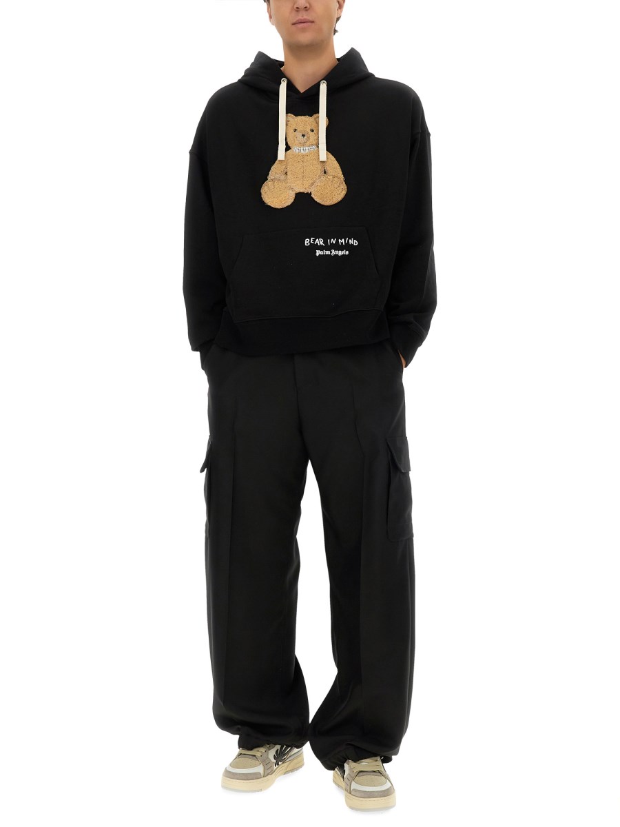 PALM ANGELS FELPA "BEAR" IN COTONE