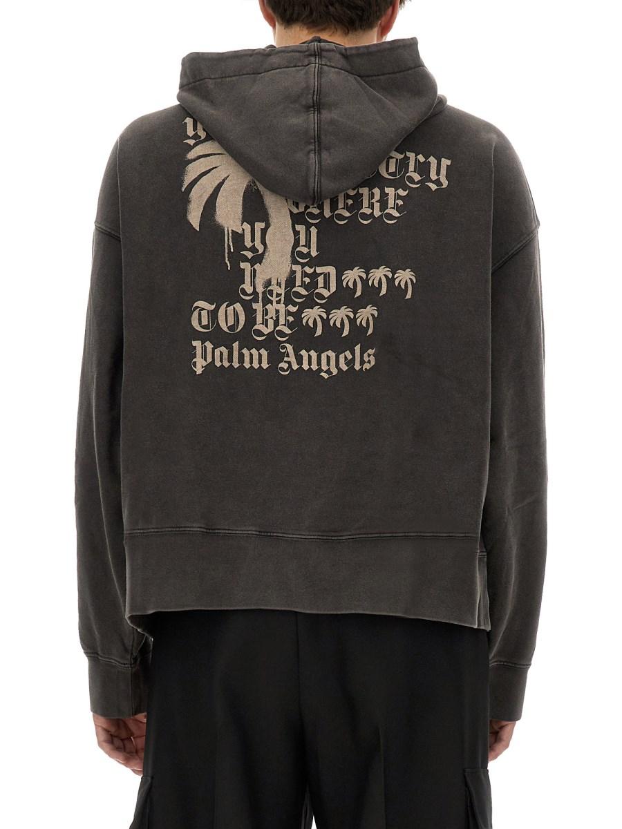 PALM ANGELS FELPA CON CAPPUCCIO