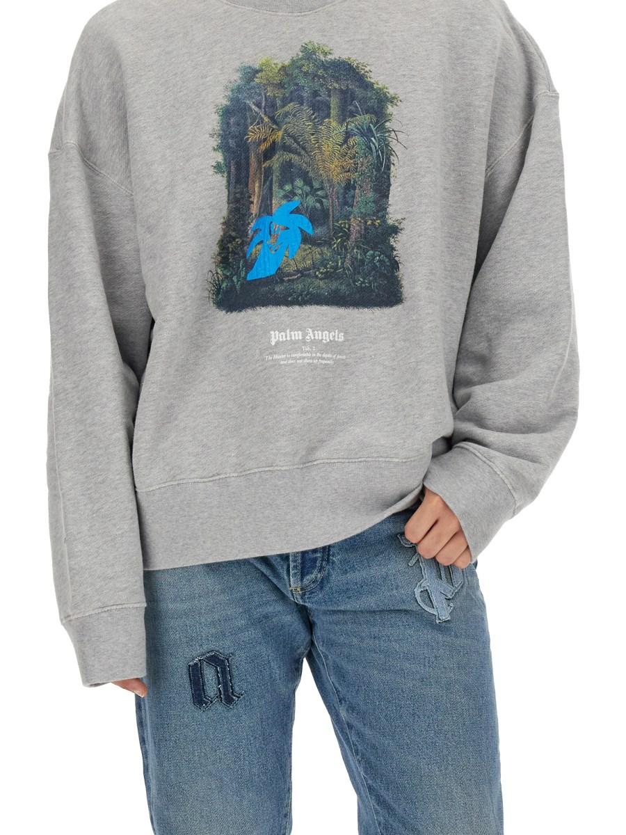 PALM ANGELS FELPA HUNTING IN THE FOREST IN COTONE