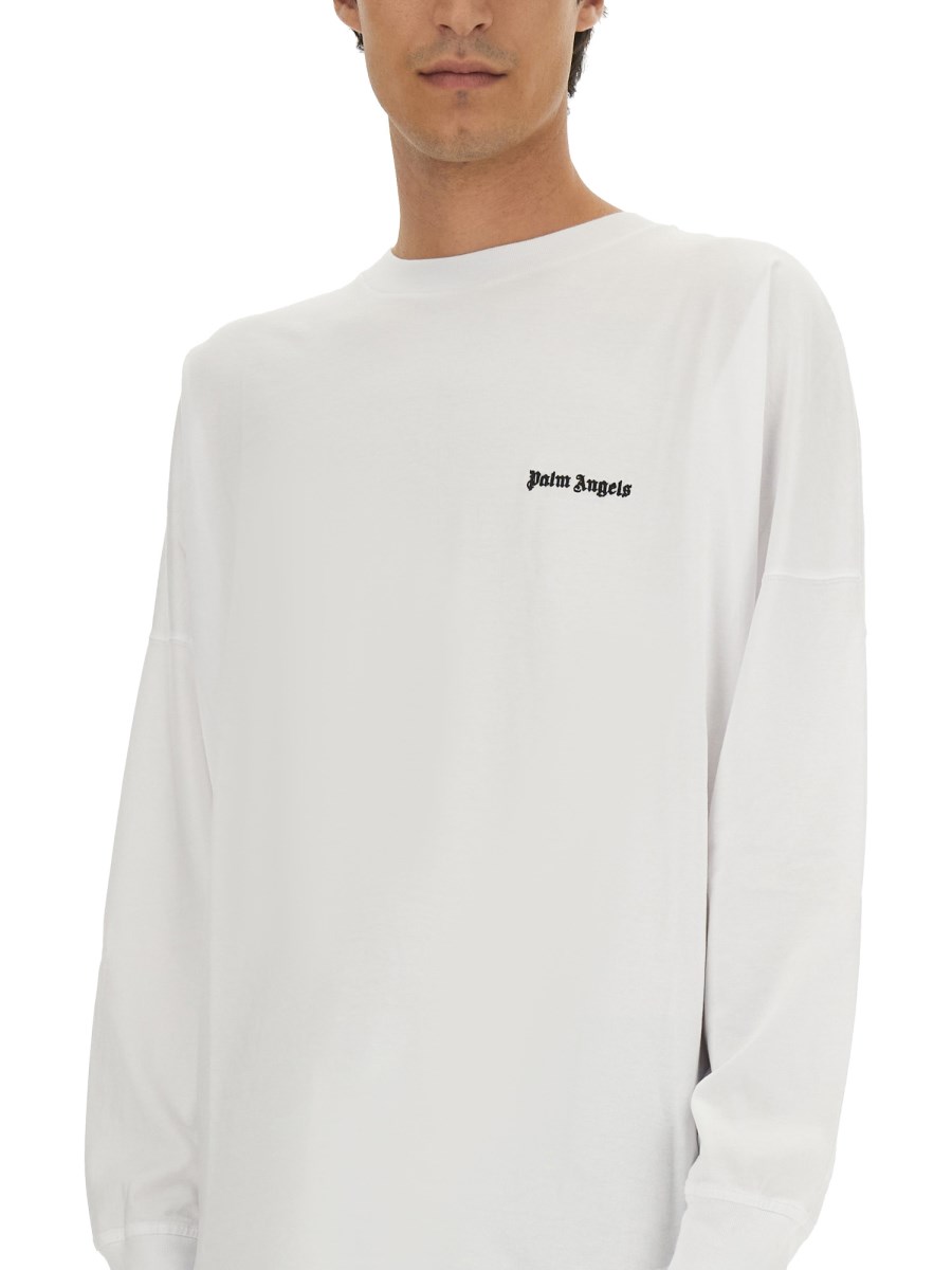 PALM ANGELS FELPA IN COTONE CON LOGO