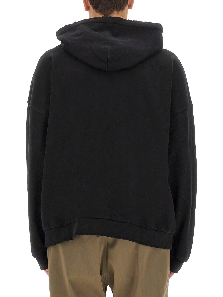 PALM ANGELS FELPA IN COTONE CON LOGO MONOGRAM