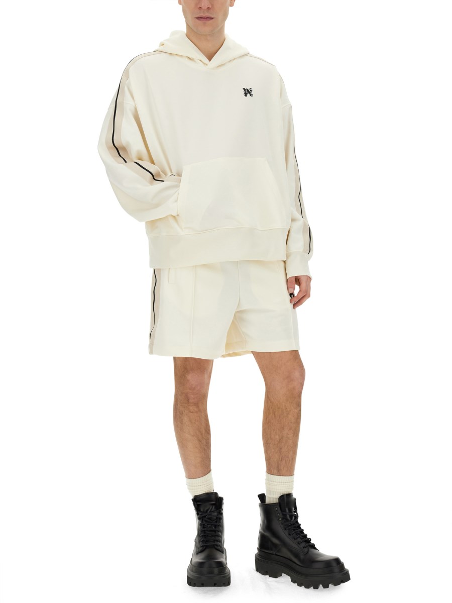 PALM ANGELS FELPA MONOGRAM IN TESSUTO TECNICO