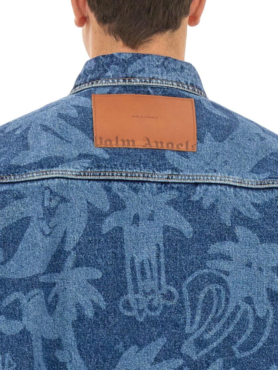 PALM ANGELS GIACCA PALMITY IN DENIM DI COTONE
