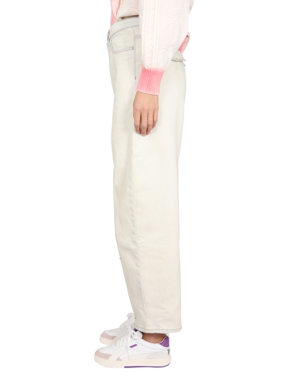 PALM ANGELS JEANS CARROT FIT IN DENIM DI COTONE